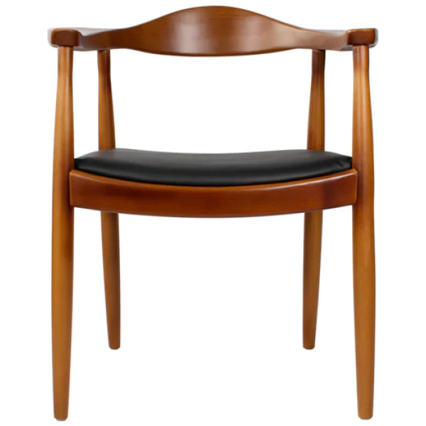 Silla Monaco Nogal Madera y Piel - Imagen 3