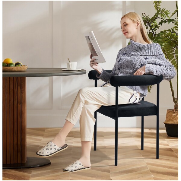 Silla Terciopelo Carolina Velvet  Negro o Blanco - Imagen 10