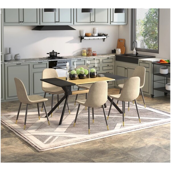 Mesa Moderna Brick  Base metal X Rectangular 160 - Imagen 3