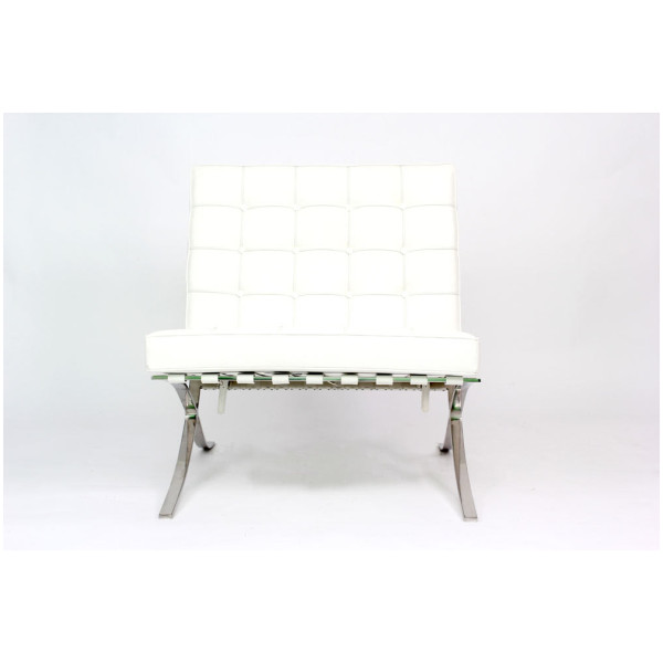 Sillón Barcelona Piel Italiana blanco - Imagen 4