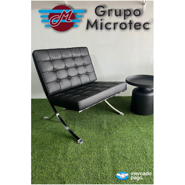 Sillón Barcelona Piel Italiana Negro - Imagen 4