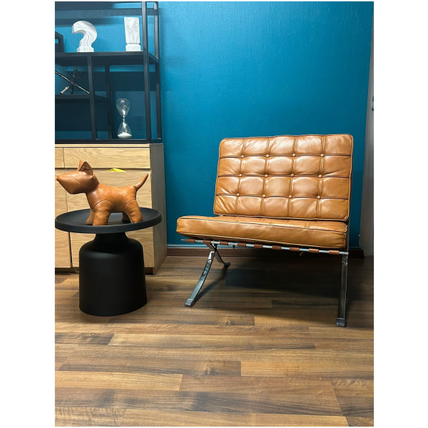 Sillón Barcelona Piel 100% café - Imagen 6