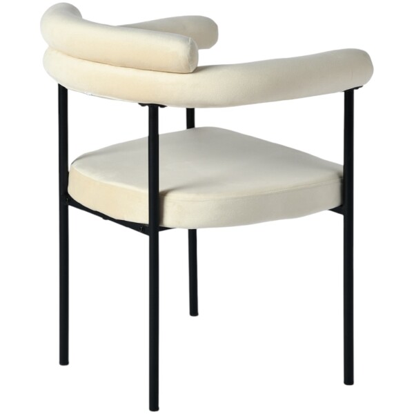 Silla Terciopelo Carolina Velvet  Negro o Blanco - Imagen 3
