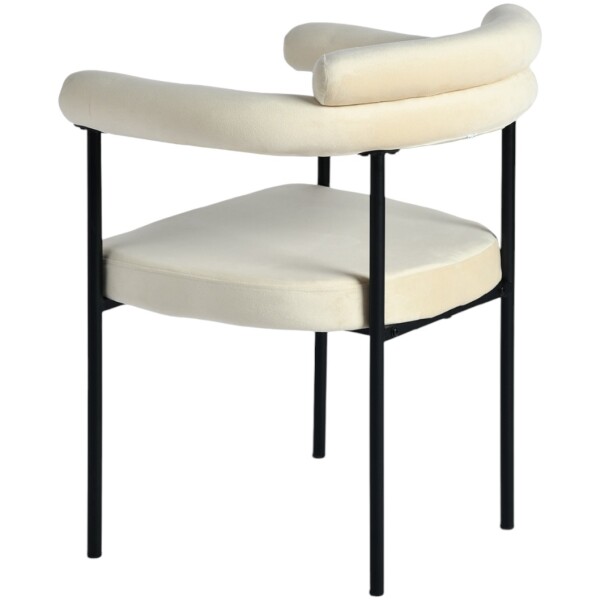 Silla Terciopelo Carolina Velvet  Negro o Blanco - Imagen 4