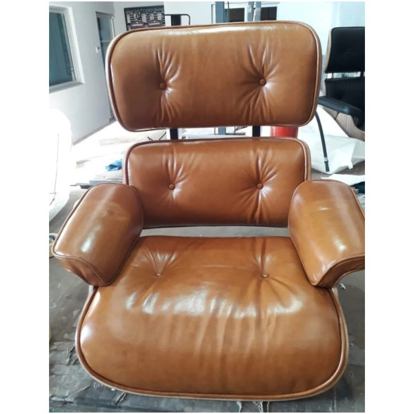 Sillón Eames Lounge Rep Piel 100% Café  OPENBOX - Imagen 3
