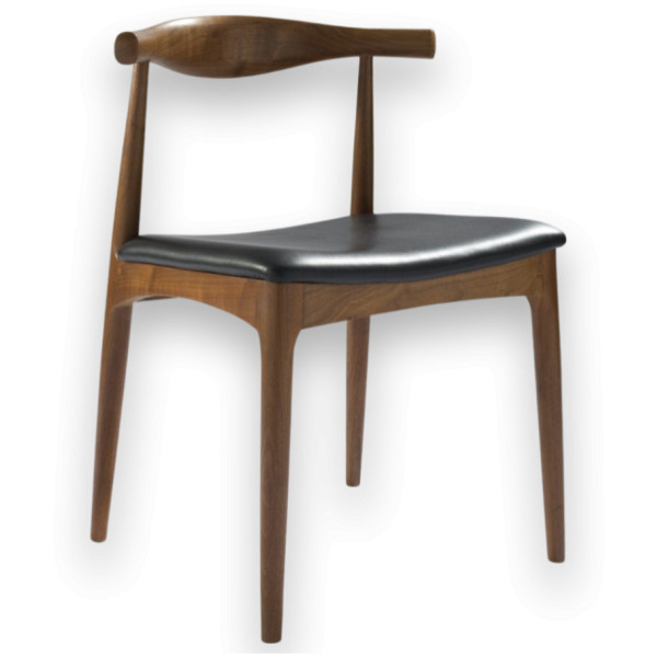 Silla Monaco Sin Brazo walnut Estilo Wegner Elbow CH20 - Imagen 3