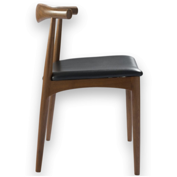 Silla Monaco Sin Brazo walnut Estilo Wegner Elbow CH20 - Imagen 4