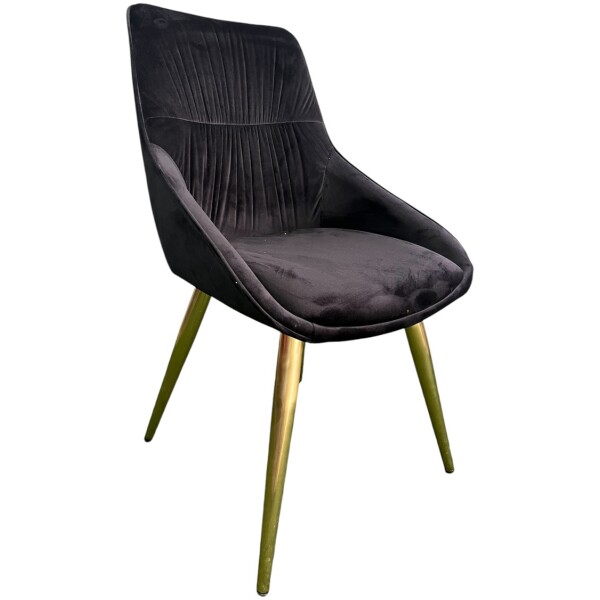 Silla Varssi pata dorada oro terciopelo