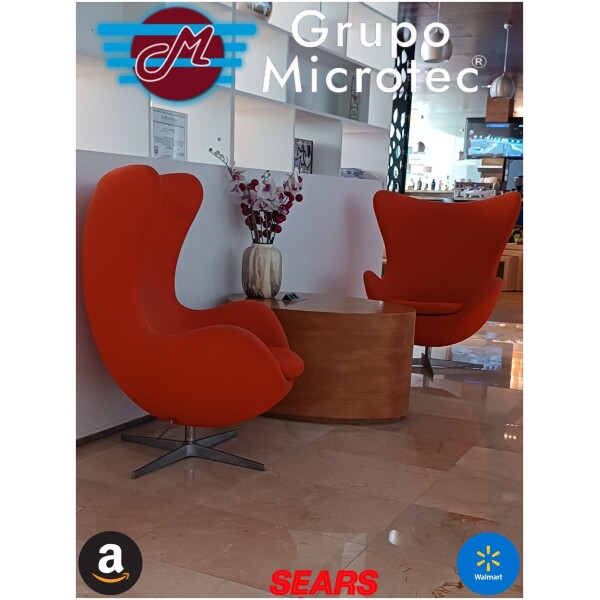 Sillón Arne Egg Tela Gris Claro - Imagen 3