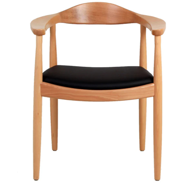Silla Monaco natural Madera y Piel - Imagen 2