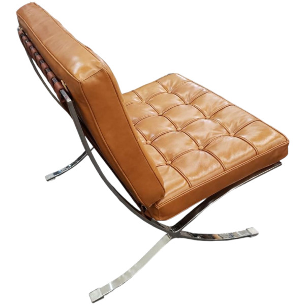 Sillón Barcelona Piel 100% café - Imagen 5