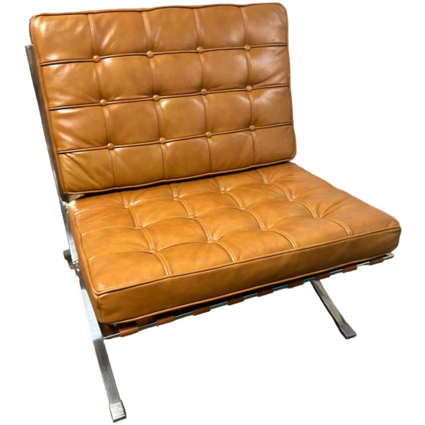 Sillón Barcelona Piel 100% café - Imagen 4