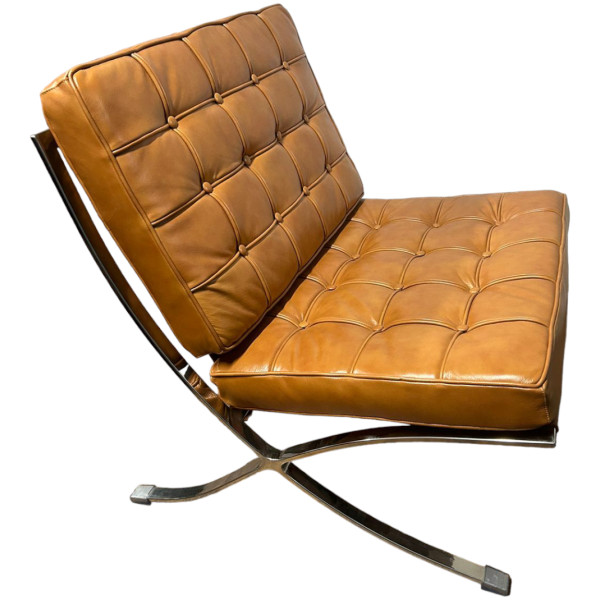 Sillón Barcelona Piel 100% café