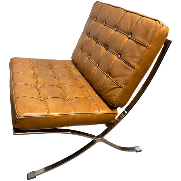 Sillón Barcelona Piel 100% café - Imagen 2