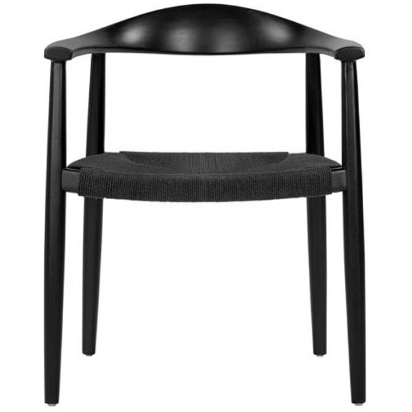 Silla Monaco Brazo Asiento Tejido negra - Imagen 3