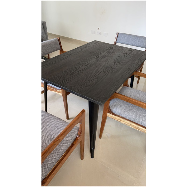 Mesa Tolix Eco Rectangular 120 nogal obscuro - Imagen 3