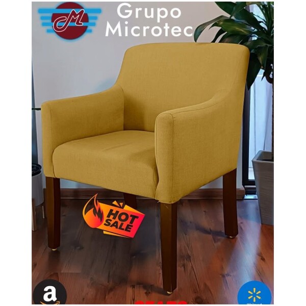 Sillón Moderno y Cómodo – Elige Color | Ideal para Sala, Oficina o Estudio patas de madera