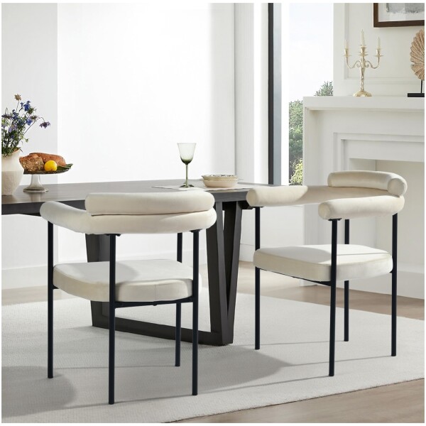 Silla Terciopelo Carolina Velvet  Negro o Blanco - Imagen 9
