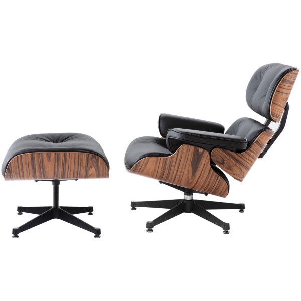 Sillón Eames Lounge Rep Piel 100% negro - Imagen 2