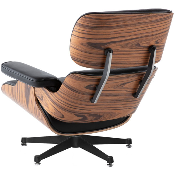 Sillón Eames Lounge Rep Piel 100% negro - Imagen 3