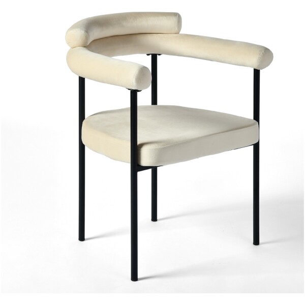 Silla Terciopelo Carolina Velvet  Negro o Blanco