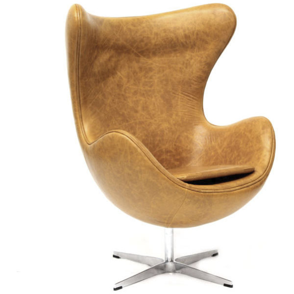 Sillón Arne Egg Piel 100% café