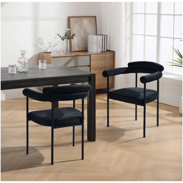Silla Terciopelo Carolina Velvet  Negro o Blanco - Imagen 14