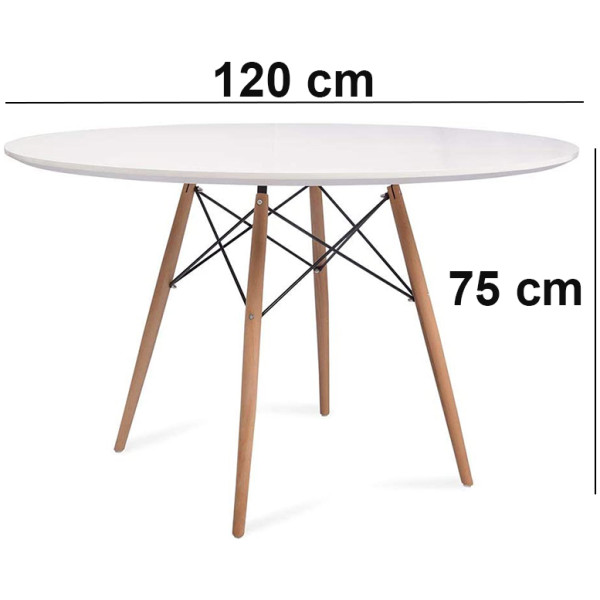 Mesa Eames 120 Blanca - Imagen 3