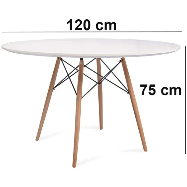 Mesa Eames 120 Blanca - Imagen 3