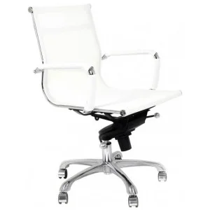 Silla Eames Aluminium Mesh Premium baja blanco
