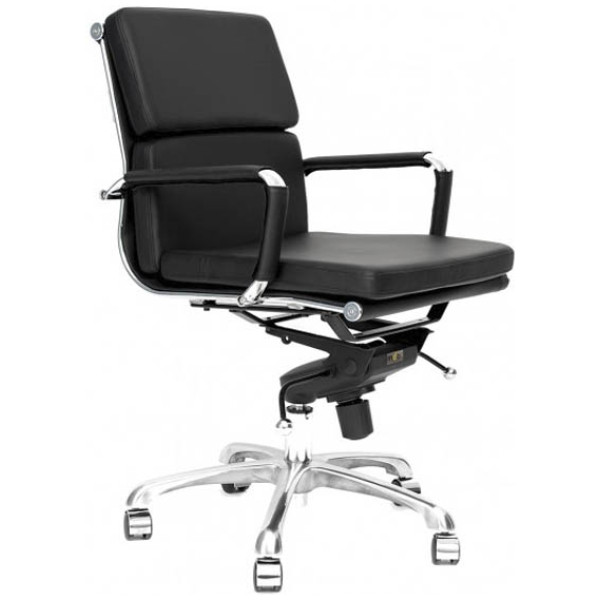 Silla Eames Soft Pad Bajo Negro