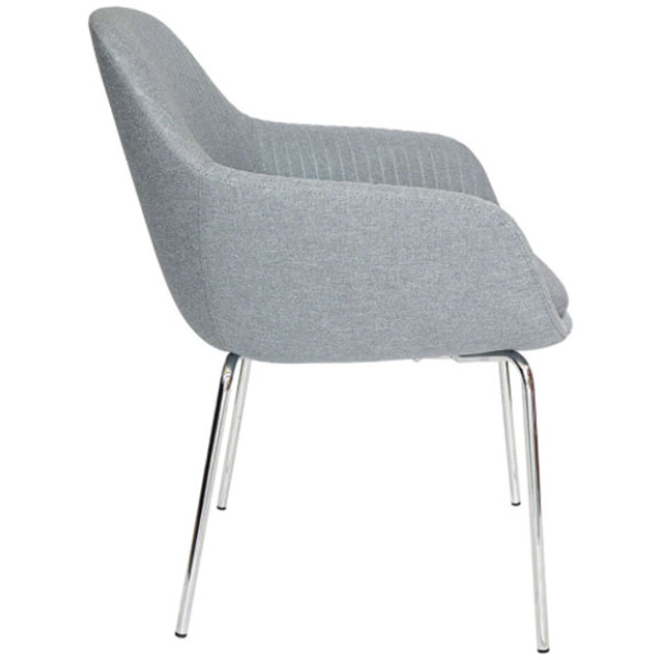 Silla Visita Fabrizia OHV-127 Black Pata Metal Gris - Imagen 4