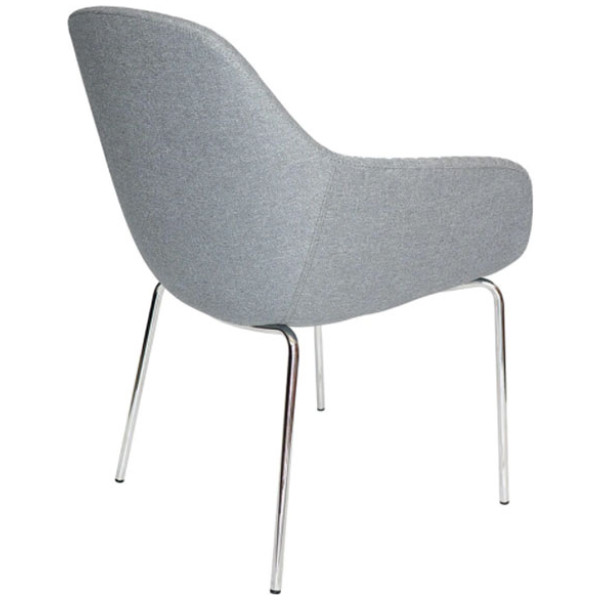 Silla Visita Fabrizia OHV-127 Black Pata Metal Gris - Imagen 2