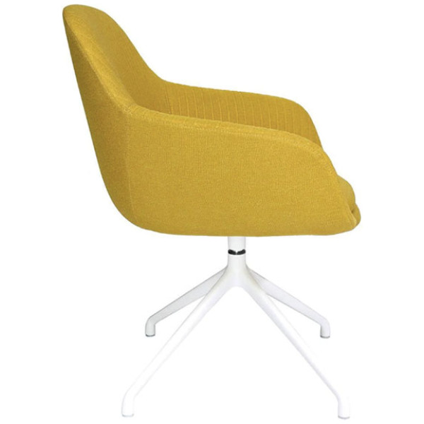 Silla Visita Fabrizia OHV-128 Black Base Tipo Araña Amarillo - Imagen 3