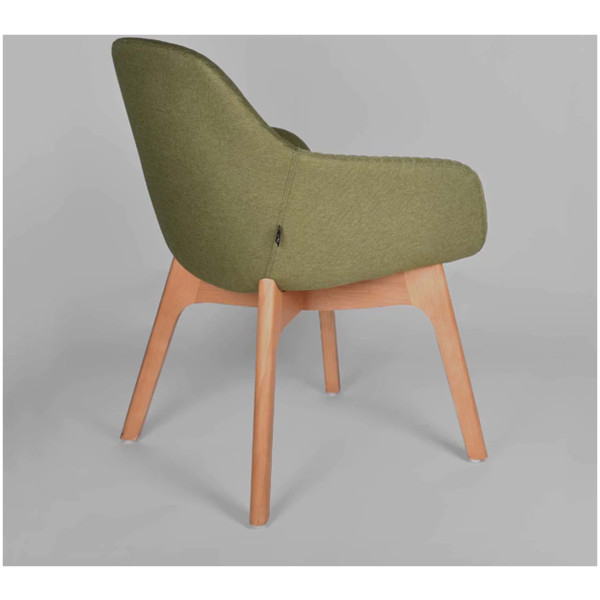 Silla Visita Fabrizia OHV-126 Black Base Madera Gris - Imagen 2