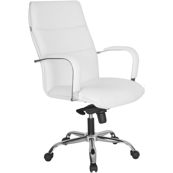 Silla Ejecutiva Piel Blanca AB2012 o Color A Eleccion