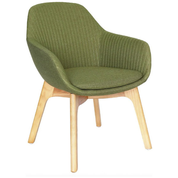 Silla Visita Fabrizia OHV-126 Black Base Madera Verde
