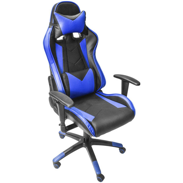 Silla Gamer Economica Azul Eco-001 Reclinable - Imagen 4