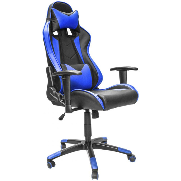 Silla Gamer Economica Azul Eco-001 Reclinable - Imagen 7