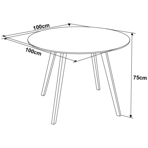 Mesa Eames Frankfurt 100 cm - Imagen 2