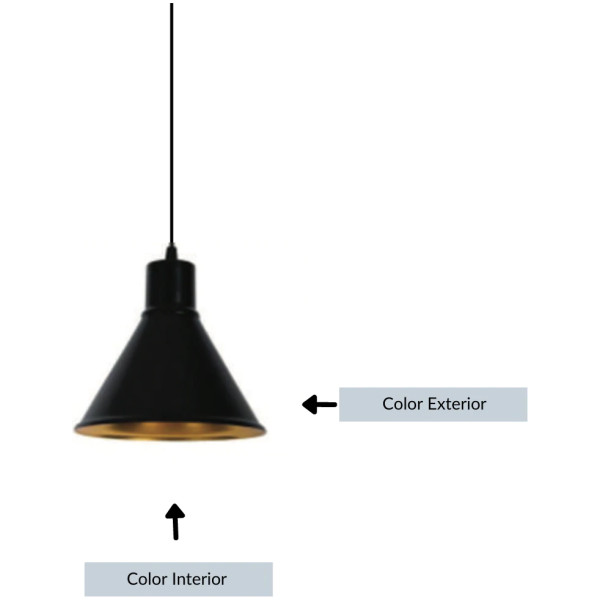 Lampara Colgante Cono 19cm - Imagen 4