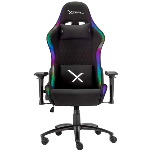 Silla Gamer XZEAL Led RGB tela  Ergonómica Reclinable