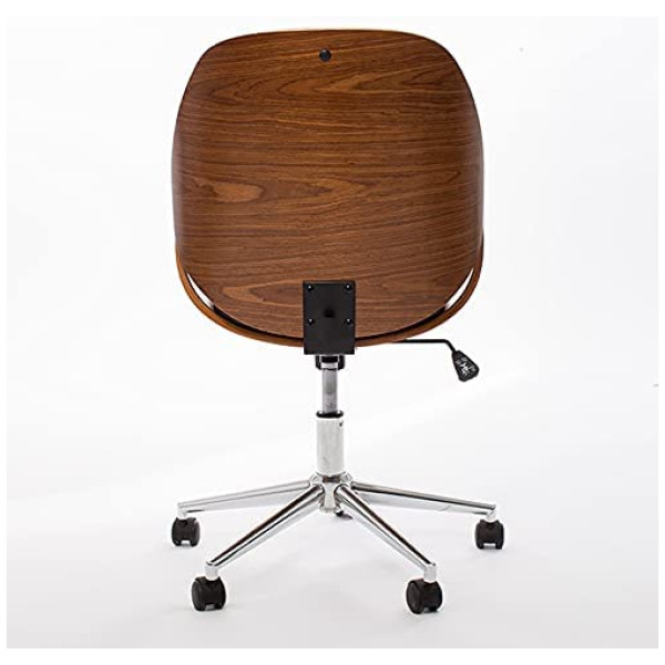 Silla ejecutiva Ebony Piel PU Cromada Walnut - Imagen 4