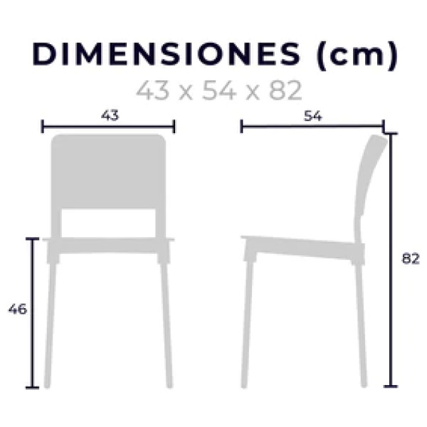 Silla Restaurantera M62 Gris - Imagen 5
