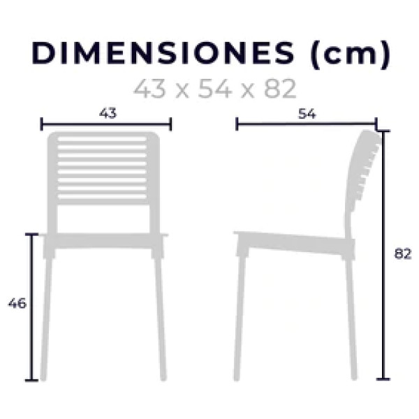Silla Restaurantera m69 crema - Imagen 6