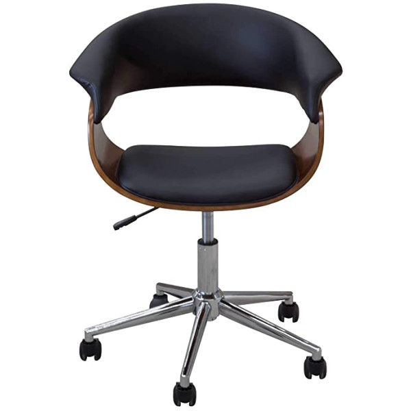 Silla Oficina Mn3 Ejecutiva Madera Nogal & Piel - Imagen 4