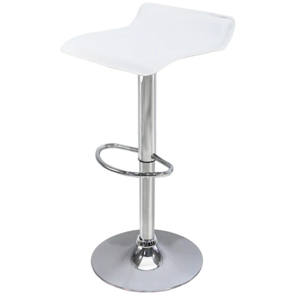 Banco Nitro Economico Ajustable Piel Pu Blanco