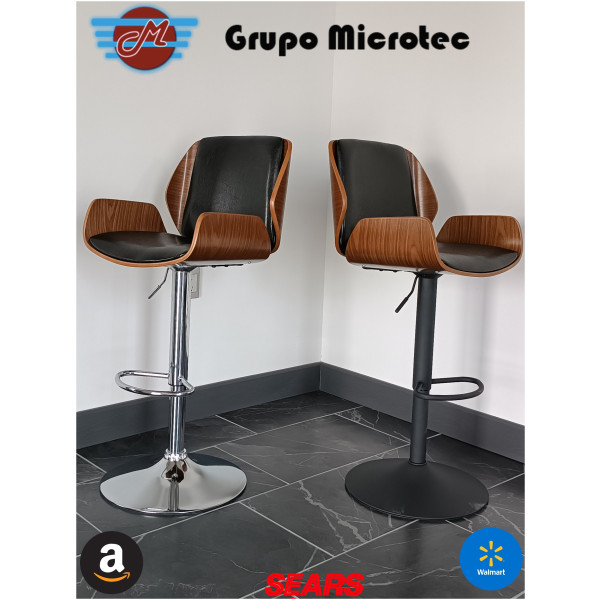 Banco Arw Madera Piel Texturizada Cromo - Imagen 14