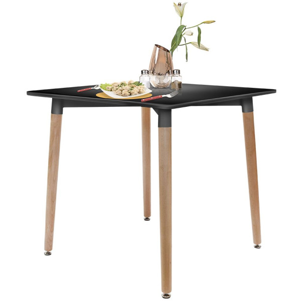 Mesa Eames Cuadrada Negra