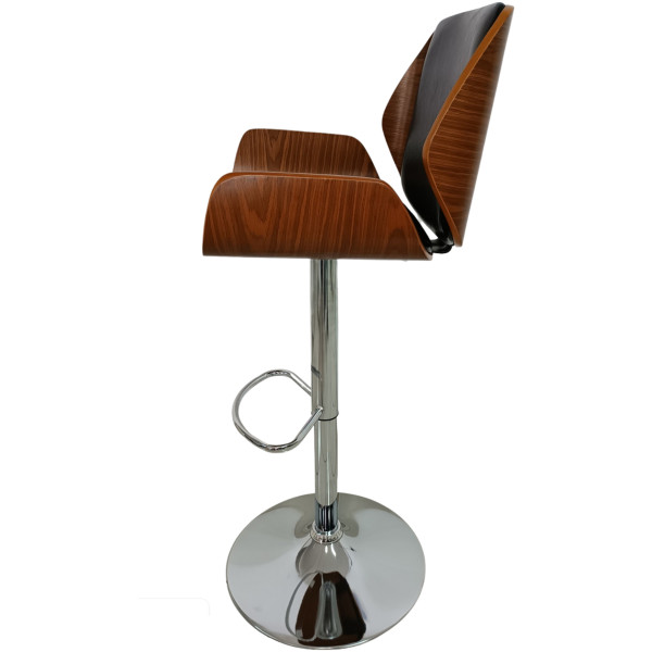 Banco Arw Madera Piel Texturizada Cromo - Imagen 3